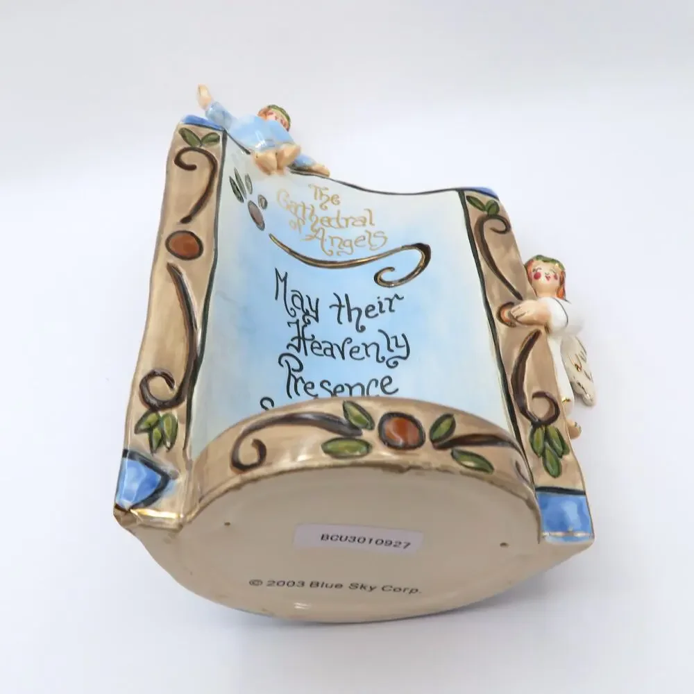 Blue Sky Clayworks Heather Goldminc Cathedral of Angels Tealight Holder 2003